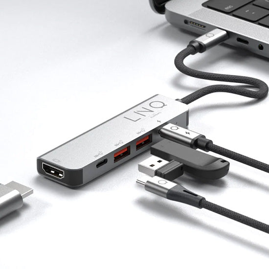 5-in-1 Pro USB-C Hub - Grey
