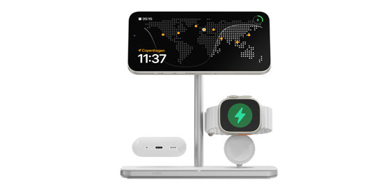 3-in-1 Qi2 Wireless Charging Stand White