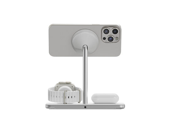 3-in-1 Qi2 Wireless Charging Stand White
