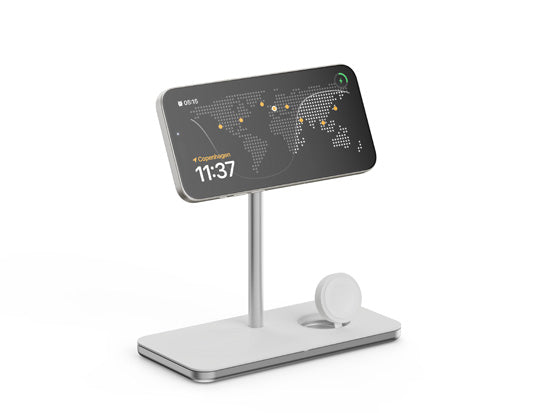 3-in-1 Qi2 Wireless Charging Stand White