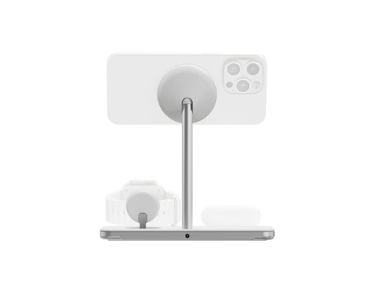 3-in-1 Qi2 Wireless Charging Stand White