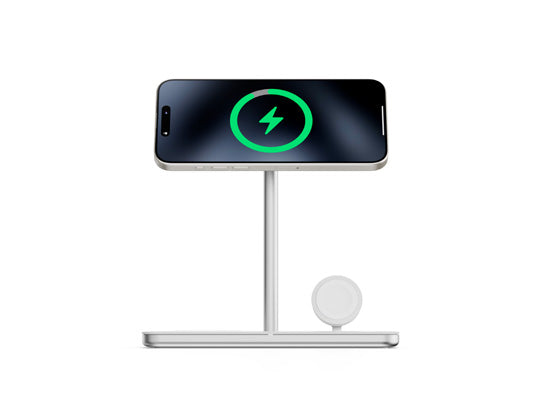 3-in-1 Qi2 Wireless Charging Stand White