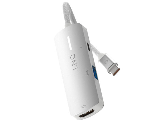 3-in-1 USB-C HDMI Adapter 140W Grey/White