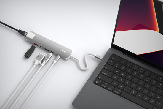 6-in-1 PRO USB-C Multiport Hub 140W Grey/White