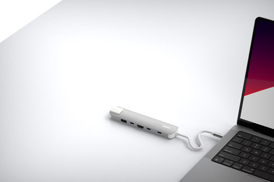 6-in-1 PRO USB-C Multiport Hub 140W Grey/White