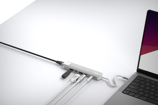 6-in-1 PRO USB-C Multiport Hub 140W Grey/White