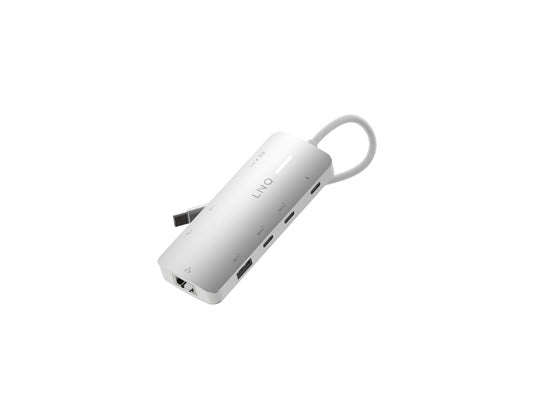 8-in-1 8K PRO USB-C Multiport Hub 140W Grey/White