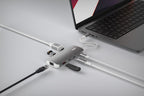 8-in-1 8K PRO USB-C Multiport Hub 140W Grey/White