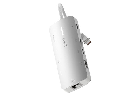8-in-1 8K PRO USB-C Multiport Hub 140W Grey/White