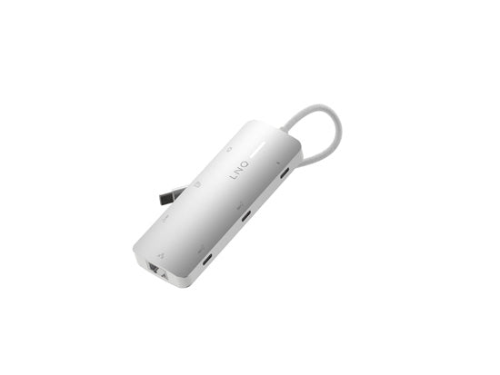 8-in-1 PRO USB-C Multiport Hub 140W Grey/White