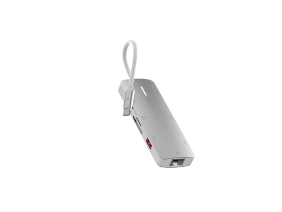 8-in-1 PRO USB-C Multiport Hub 140W Grey/White