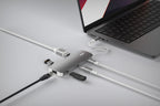 8-in-1 PRO USB-C Multiport Hub 140W Grey/White