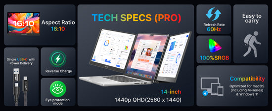 Trio 3 Pro (1400p QHD) Black