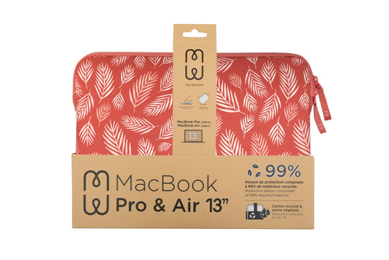 Sleeve MacBook Pro/Air 13 Basics ²Life Botanic Red
