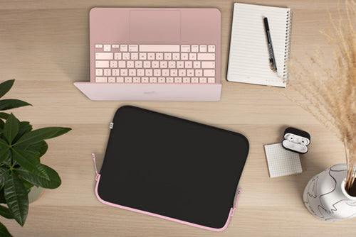 MacBook NEO Basics²Life Perfect Fit Sleeve Black / Rose