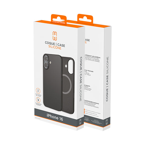 Silicon case MagSafe iPhone 16 Black