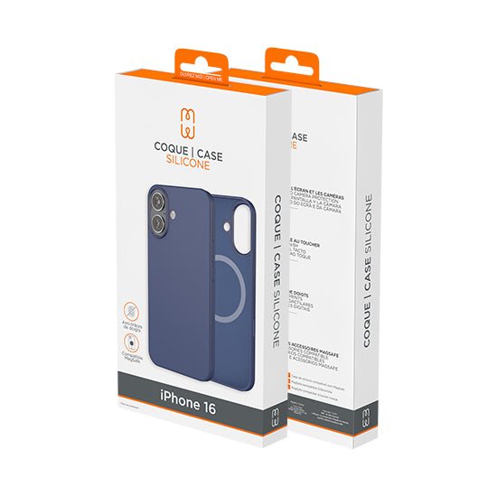 Silicon case MagSafe iPhone 16 Blue