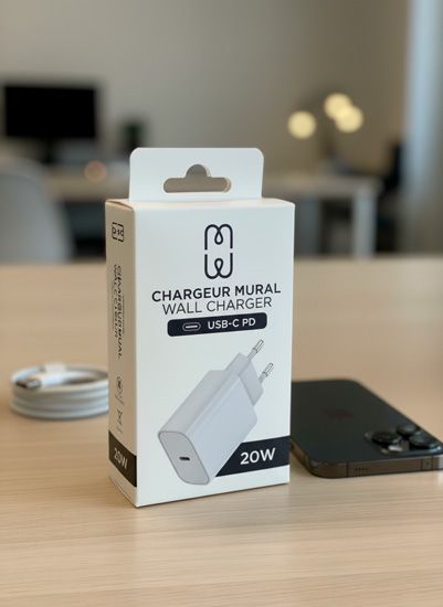 Charger USB-C PD 20W White