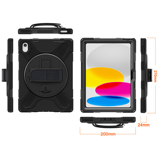 Securit Rotative case iPad 11 (2025 - 11th gen) & 10.9 (2022 - 10th gen) Black Polybag