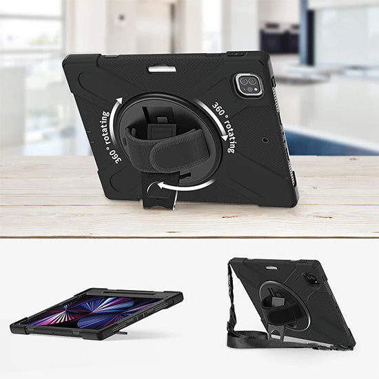 Securit Rotative case iPad Pro 12.9 (2021/22 - 5/6th gen) Noir Polybag