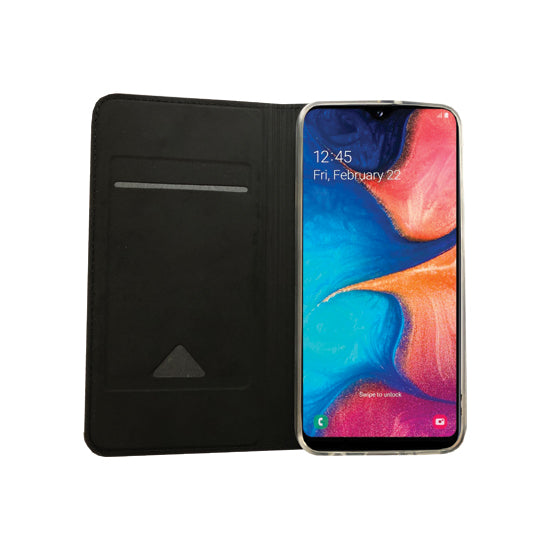 Folio case Samsung A20E Black Polybag