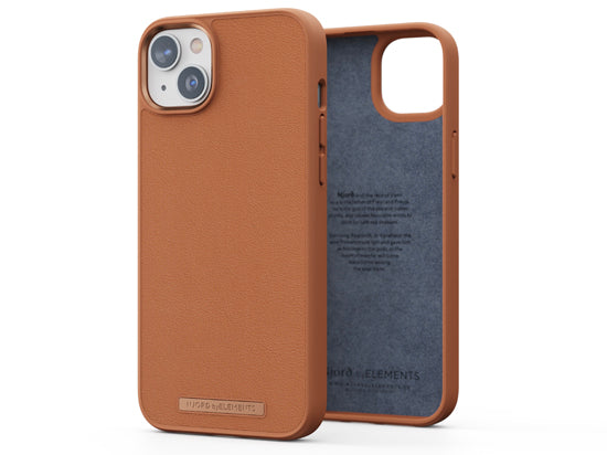 iPhone 14 Plus Leather Cover Cognac