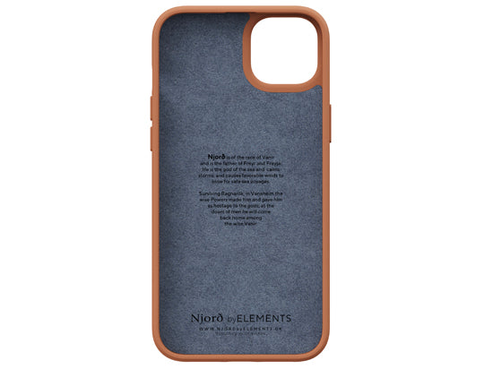 iPhone 14 Plus Leather Cover Cognac