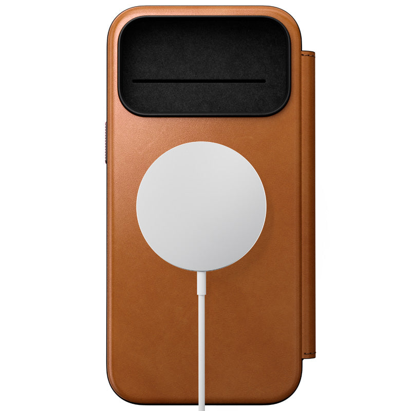 Modern Leather Folio iPhone 18 Pro Max English Tan