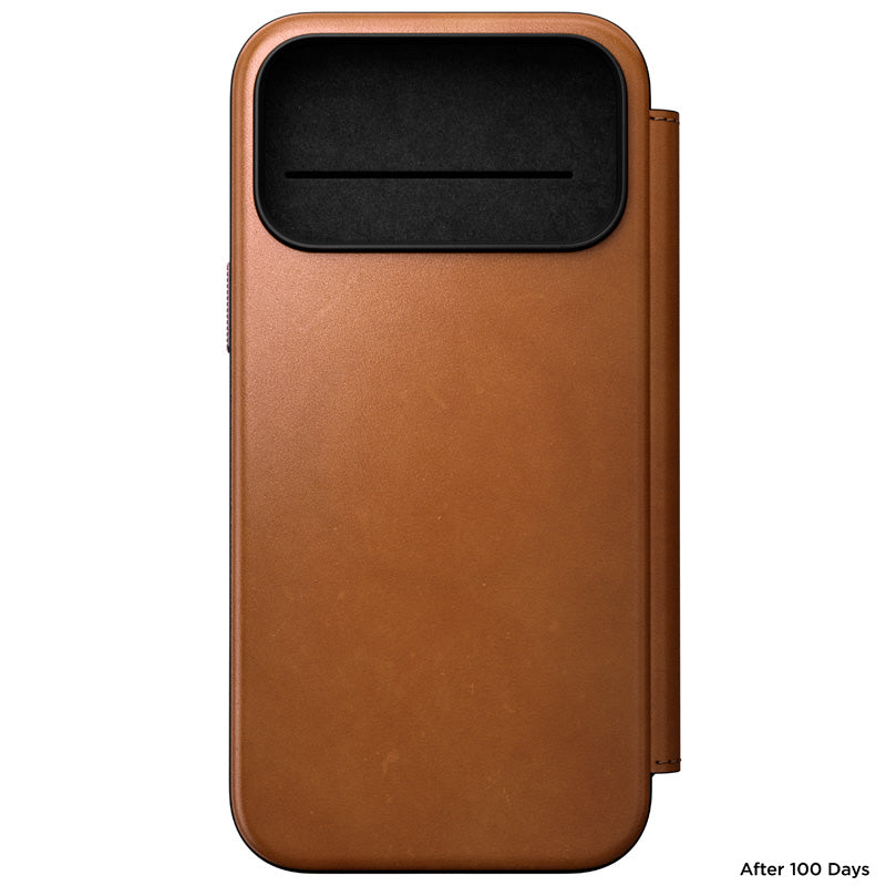 Modern Leather Folio iPhone 18 Pro Max English Tan