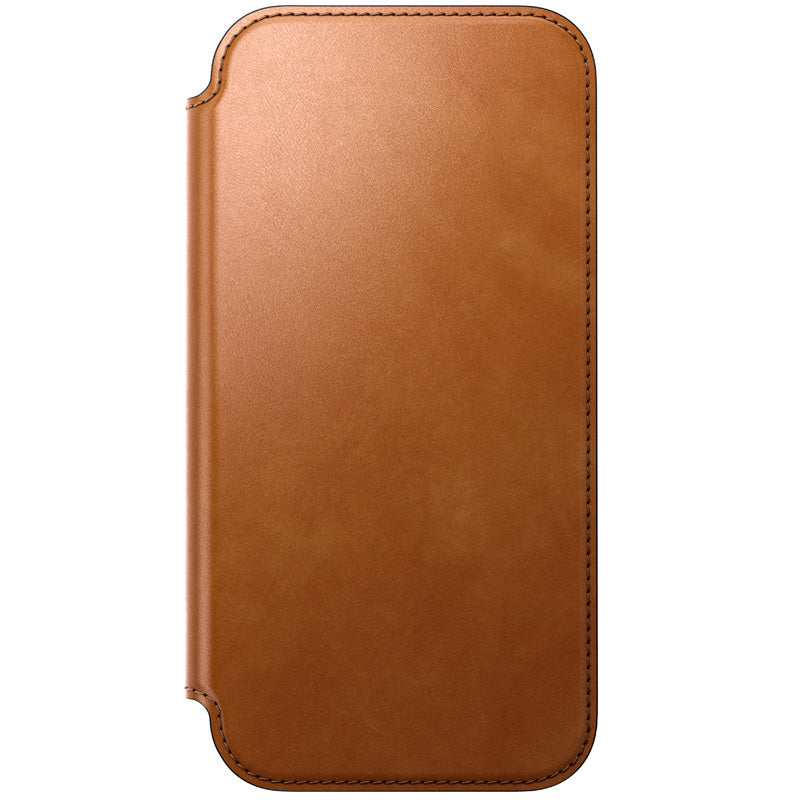 Modern Leather Folio iPhone 18 Pro Max English Tan