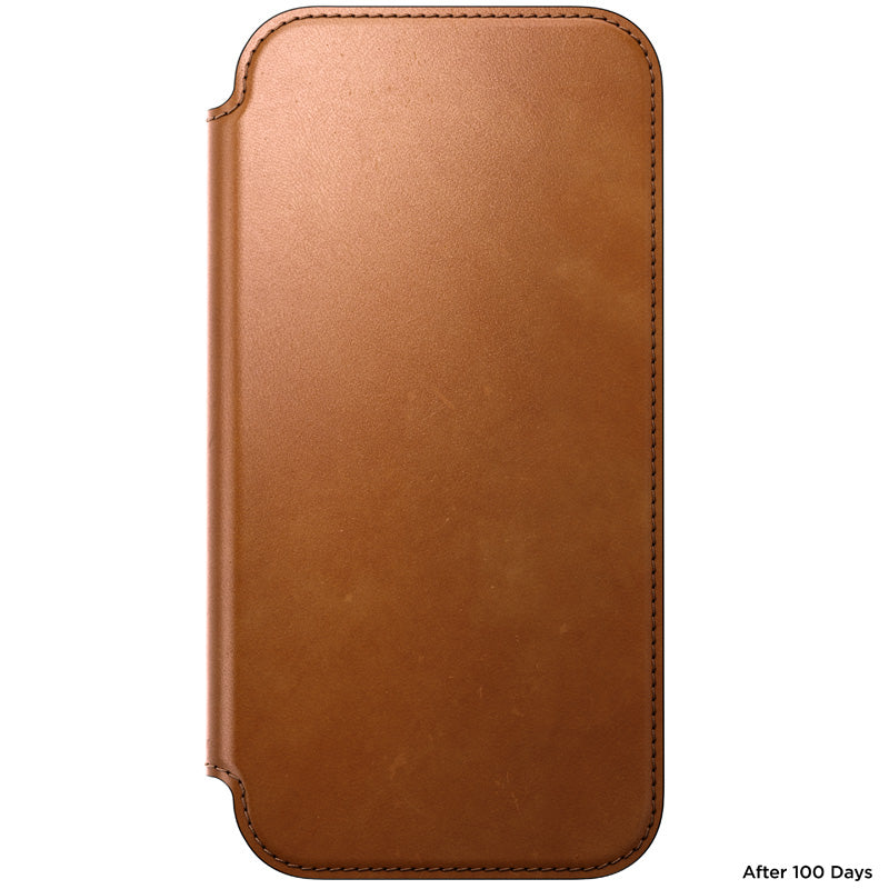 Modern Leather Folio iPhone 18 Pro Max English Tan