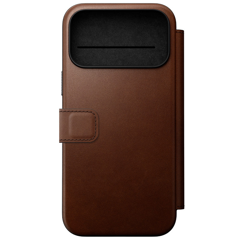 Modern Leather Folio iPhone 18 Pro Max Rustic Brown