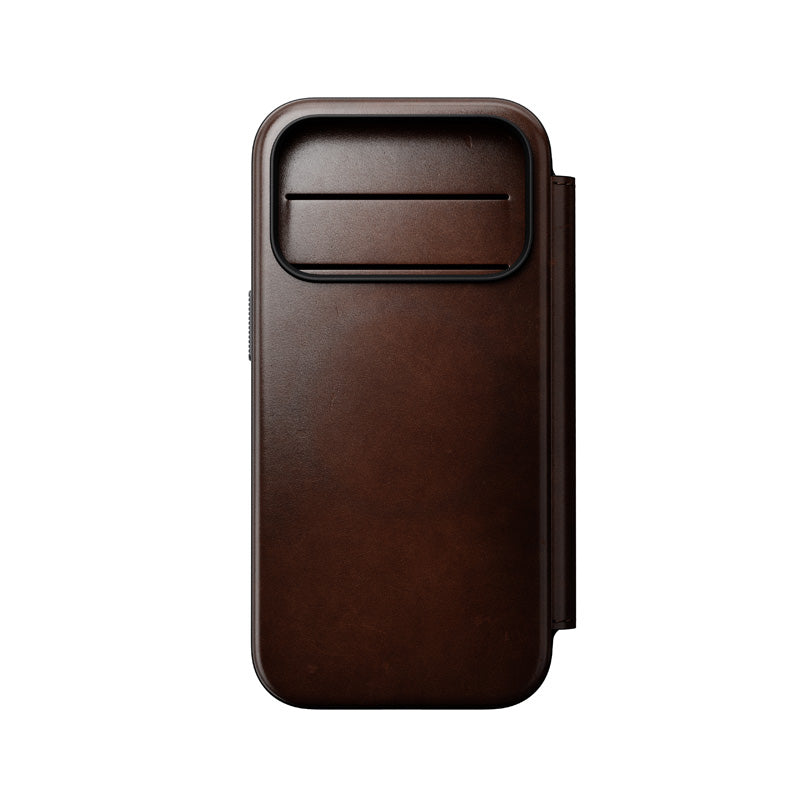 Leather Folio Modern Horween iPhone 18 Pro / 17 Pro Rustic Brown