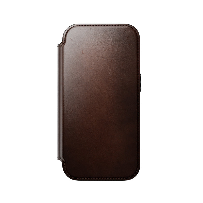 Leather Folio Modern Horween iPhone 18 Pro / 17 Pro Rustic Brown