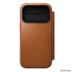 Modern Leather Folio iPhone 18 Pro English Tan