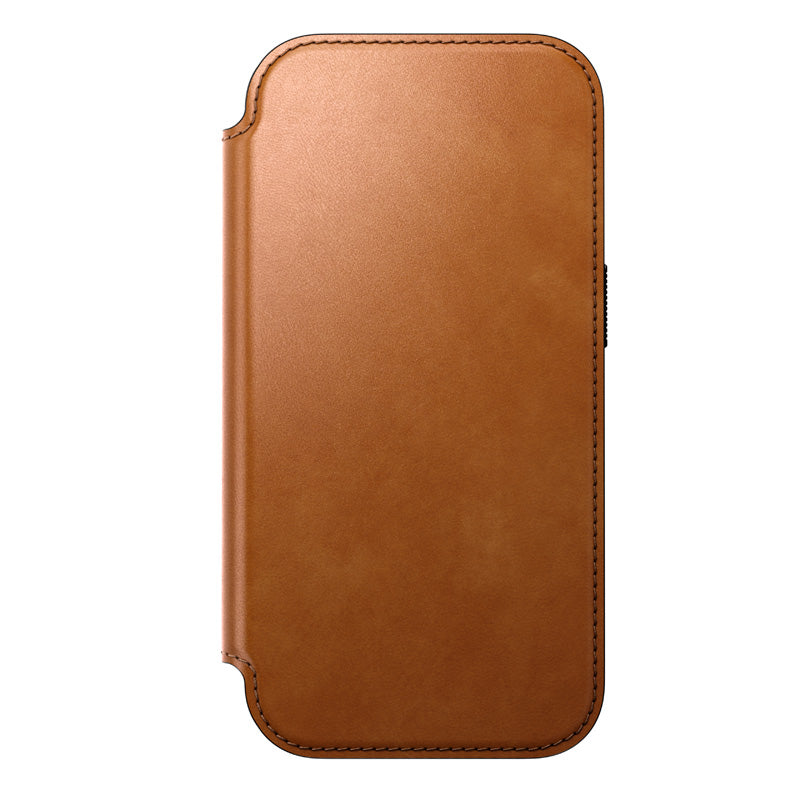 Modern Leather Folio iPhone 18 Pro English Tan