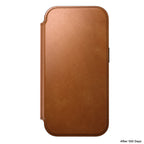 Modern Leather Folio iPhone 18 Pro English Tan