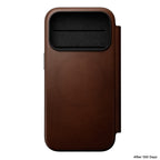 Modern Leather Folio iPhone 18 Pro Rustic Brown