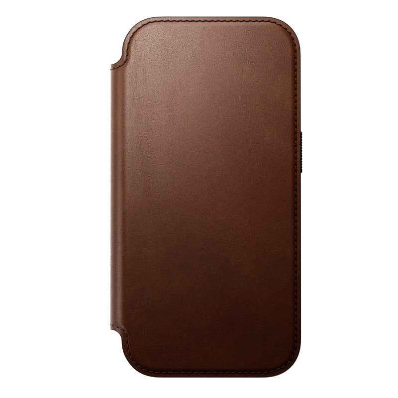 Modern Leather Folio iPhone 18 Pro Rustic Brown