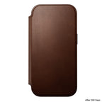 Modern Leather Folio iPhone 18 Pro Rustic Brown