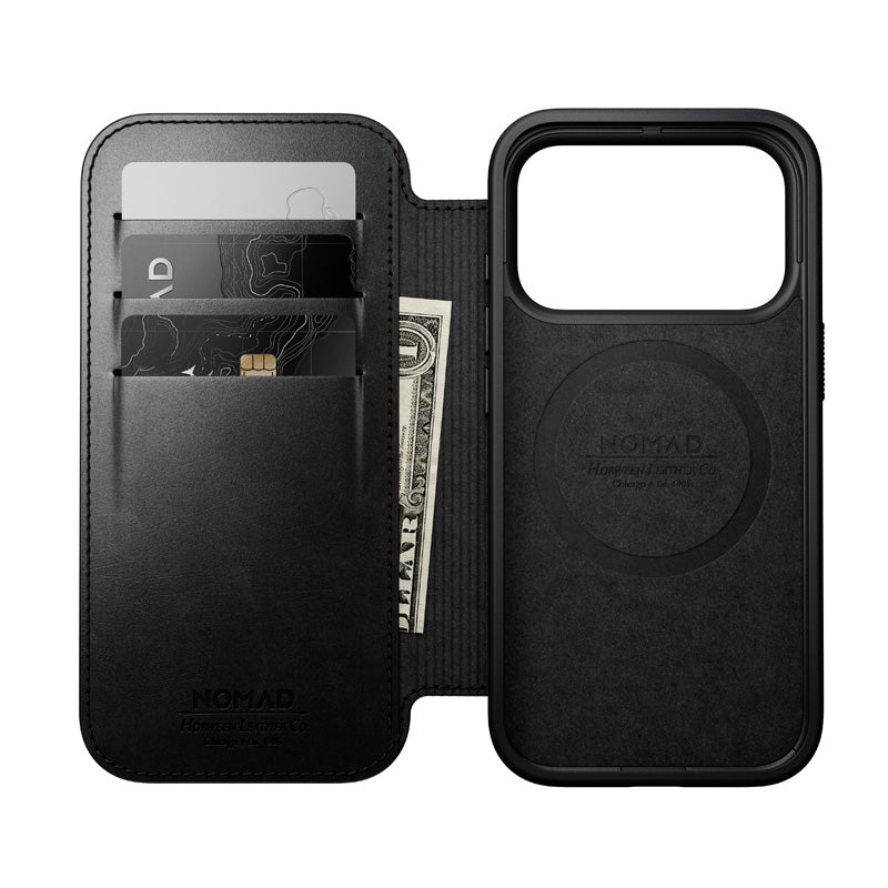 Leather Folio Modern Horween iPhone 18 Pro / 17 Pro Black