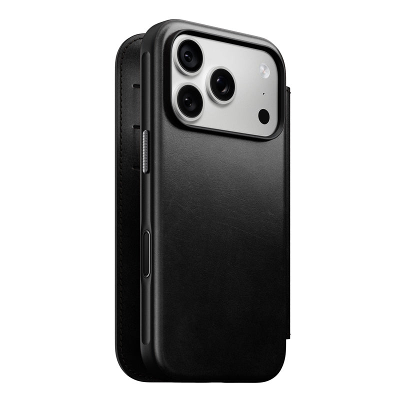 Leather Folio Modern Horween iPhone 18 Pro / 17 Pro Black