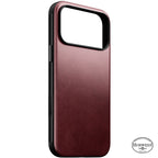Modern Horween Leather Case 18 Pro Max Burgundy