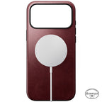 Modern Horween Leather Case 18 Pro Max Burgundy