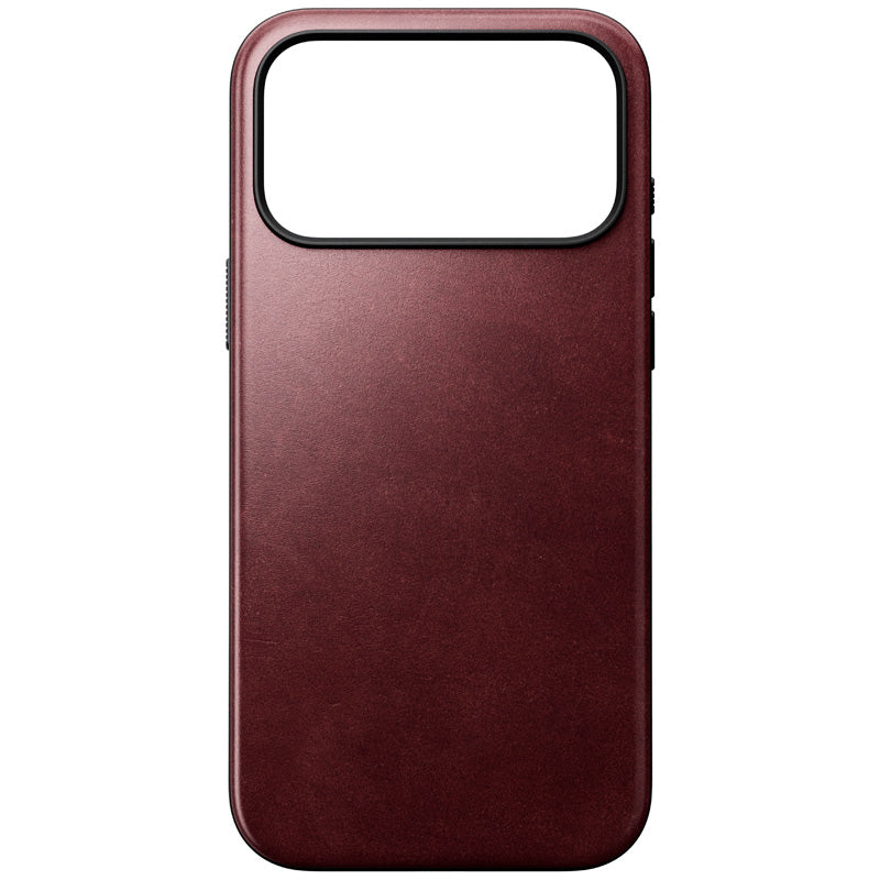Modern Horween Leather Case 18 Pro Max Burgundy