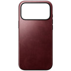 Modern Horween Leather Case 18 Pro Max Burgundy