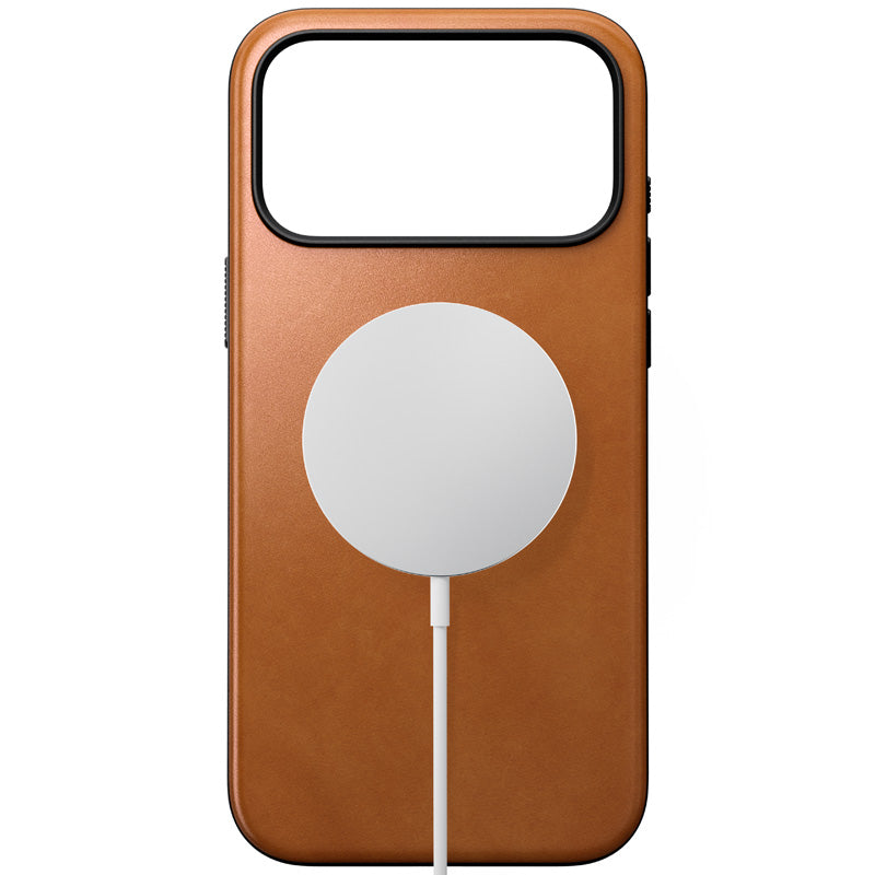 Modern Leather Case iPhone 18 Pro Max English Tan