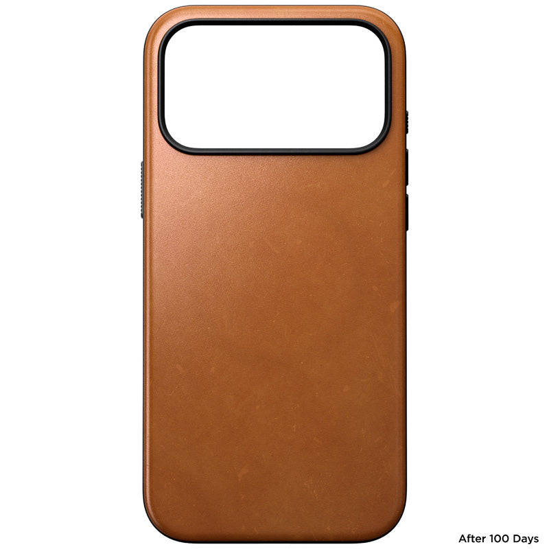 Modern Leather Case iPhone 18 Pro Max English Tan