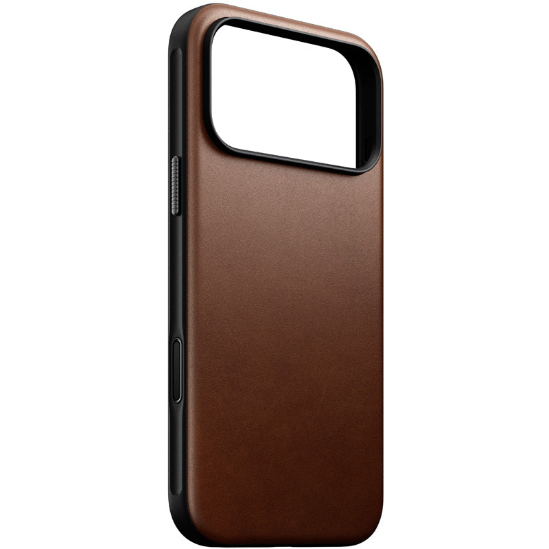 Modern Leather Case iPhone 18 Pro Max Rustic Brown