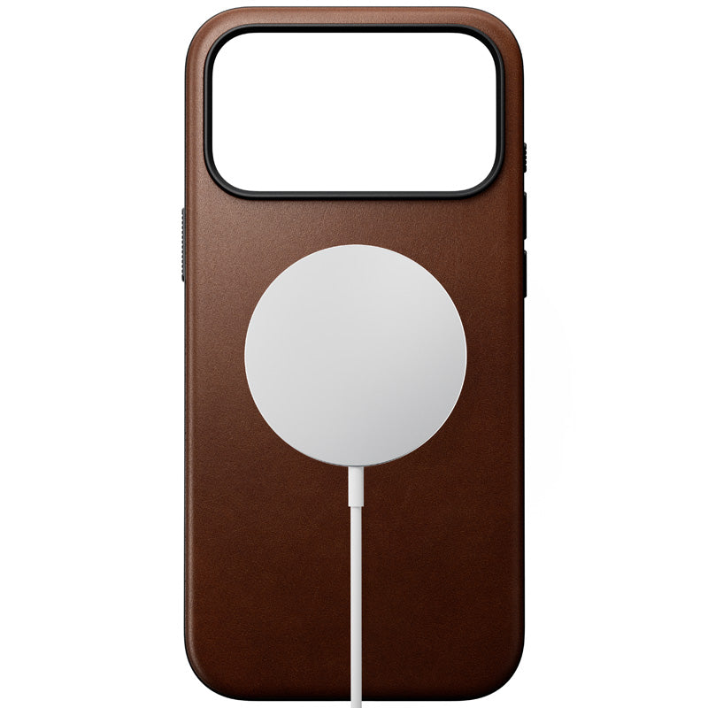 Modern Leather Case iPhone 18 Pro Max Rustic Brown